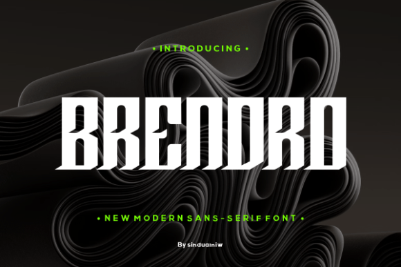 Brendro: A Cool Display Font for Crafts and Printables