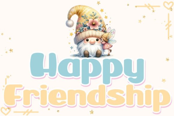 Happy Friendship: A Warm Display Font for Editorial Design