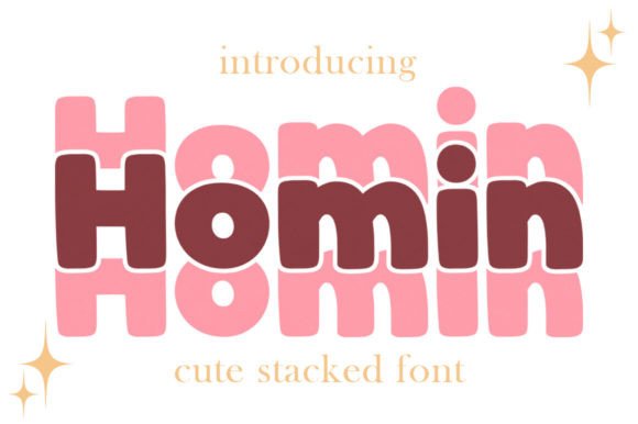 Homin: A Chic Stacked Font for Memorable Branding