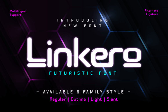 Linkero: A Futuristic Display Font for Editorial Design