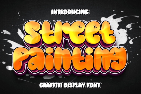 Street Painting Font Brings Urban Energy to Handmade Projects