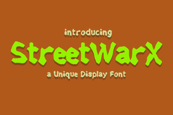 Streetwarx: A Display Font That Brings Street Energy to Handmade Goods