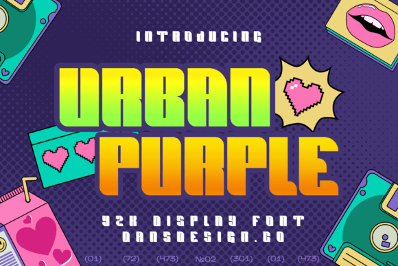 Urban Purple: A Modern Display Font for Bold Digital Designs